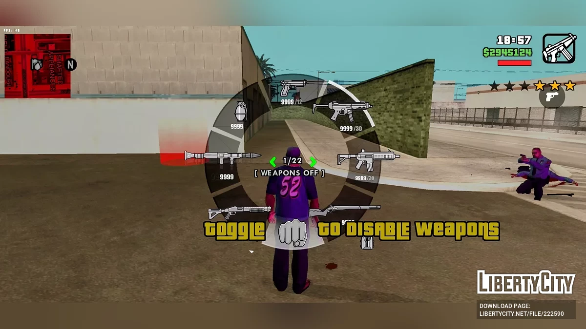Колесо оружия и звук как в GTA 5 (Mobile + Обновление) / GTA San Andreas (iOS, Android)