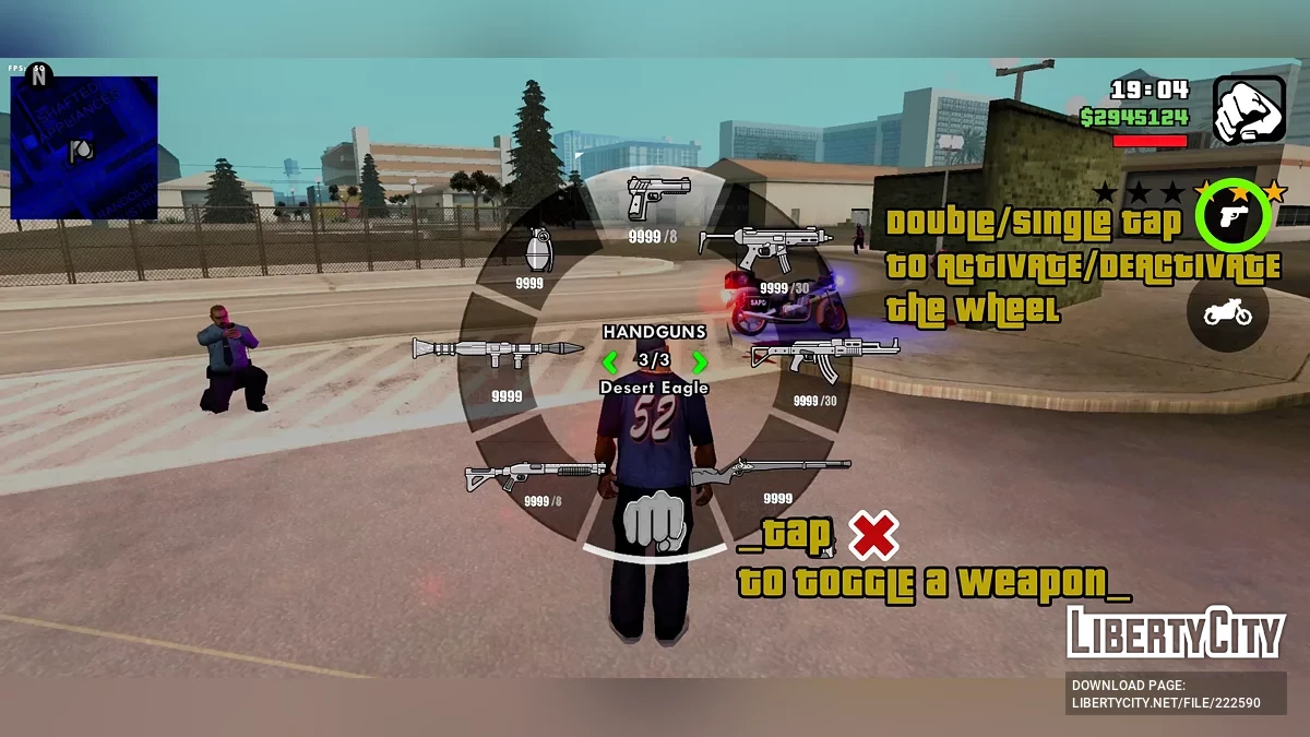 Колесо оружия и звук как в GTA 5 (Mobile + Обновление) / GTA San Andreas (iOS, Android)