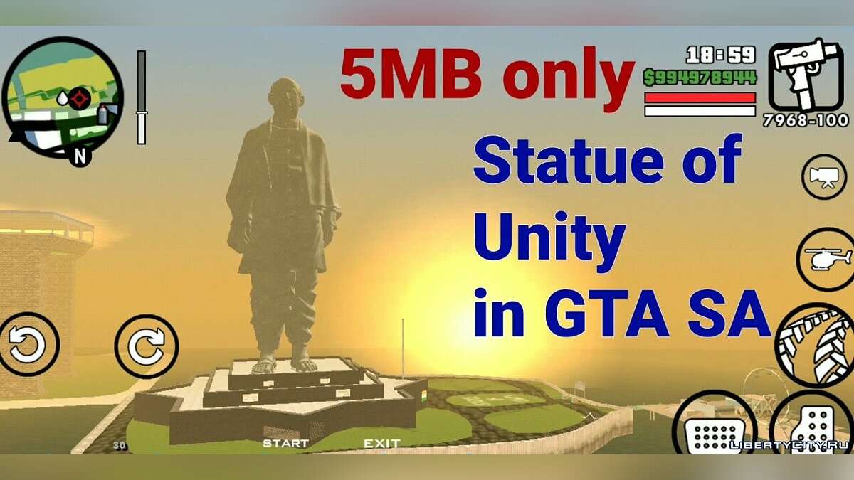 Statue of Unity in San Andreas V2 для GTA San Andreas (iOS, Android) - Картинка #1