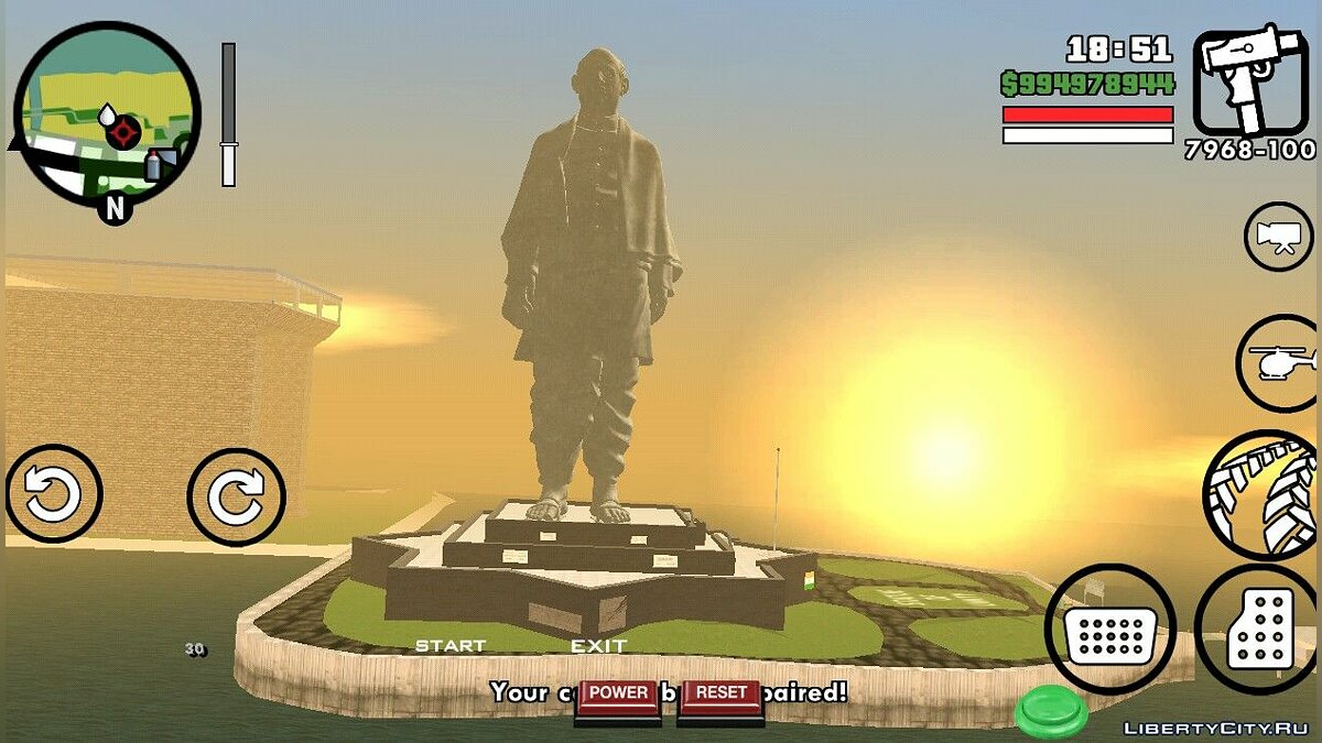 Statue of Unity in San Andreas V2 для GTA San Andreas (iOS, Android) - Картинка #6