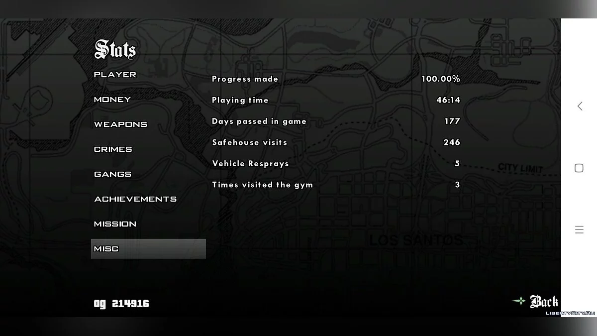 GTA SA Android Save By Bunik v2 - Сохрание на 100% / GTA San Andreas (iOS, Android)