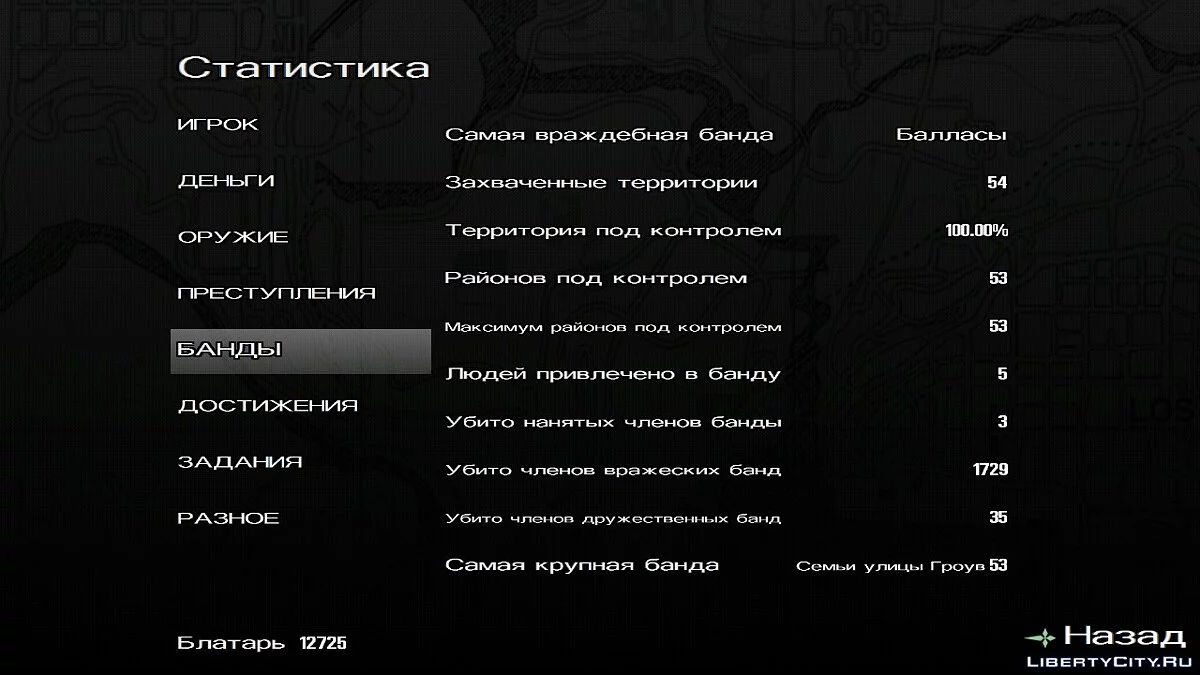 100% пройдено, навыки прокачаны, территории захвачено / GTA San Andreas (iOS, Android)