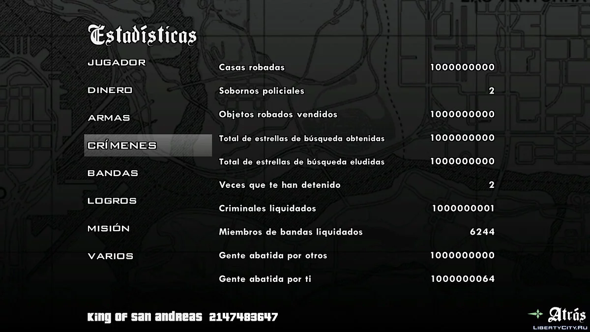 100% Savegame Criminal Rank King Of San Andreas + Gang Wars + Riots of Santo Best 2021 / GTA San Andreas (iOS, Android)