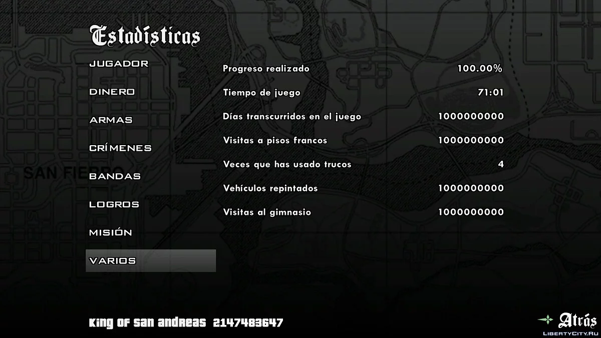 100% Savegame Criminal Rank King Of San Andreas + Gang Wars + Riots of Santo Best 2021 / GTA San Andreas (iOS, Android)