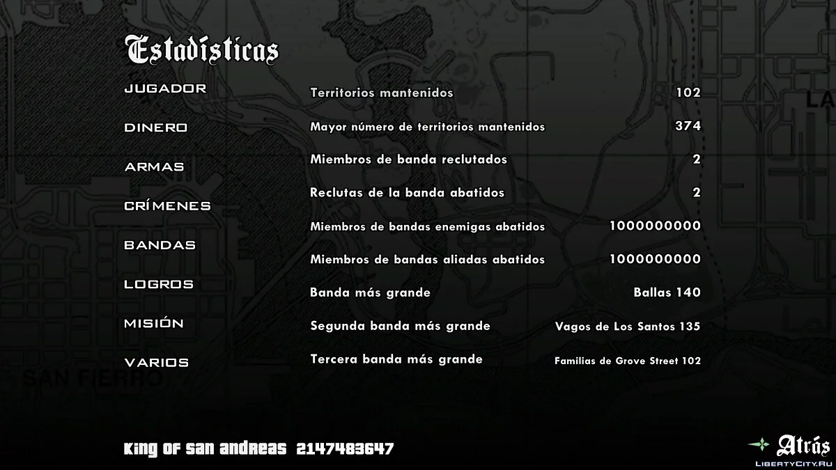 100% Savegame Criminal Rank King Of San Andreas + Gang Wars + Riots of Santo Best 2021 / GTA San Andreas (iOS, Android)