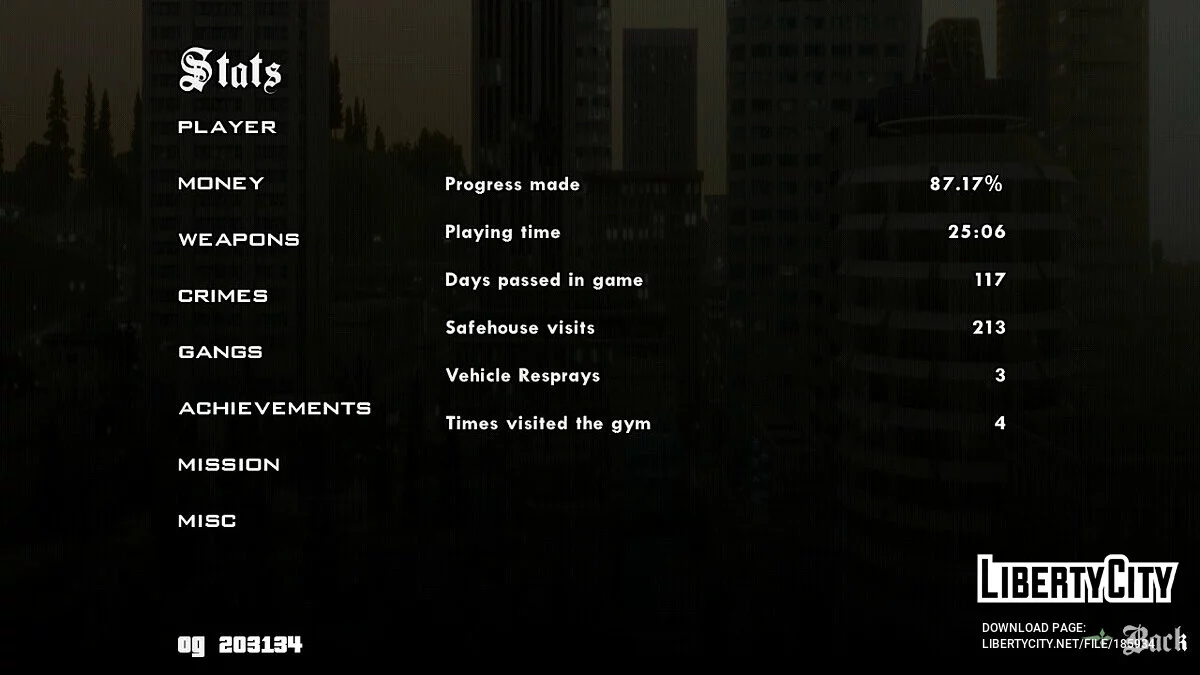 Сохранение на 87.17% + миссия End Of The Line / GTA San Andreas (iOS, Android)