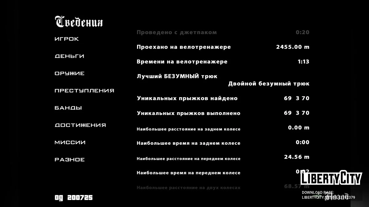 Стартовое сохранение Hot Coffee / GTA San Andreas (iOS, Android)