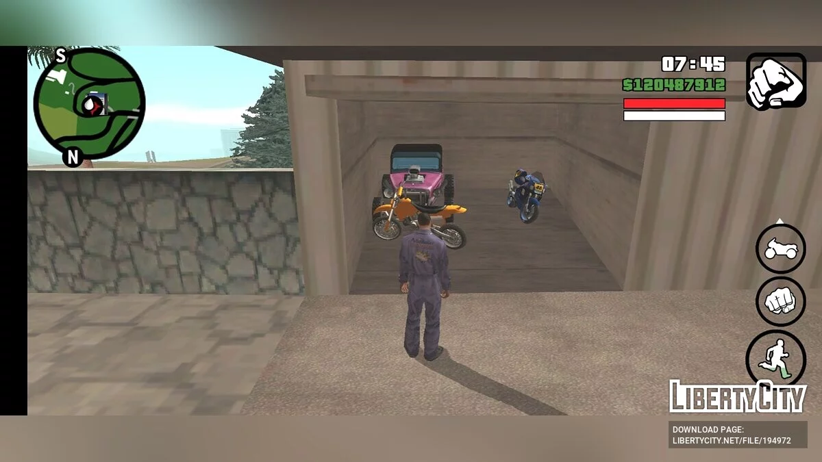 Сохранение перед последней миссией Лос Сантоса с уникальным транспортом / GTA San Andreas (iOS, Android)