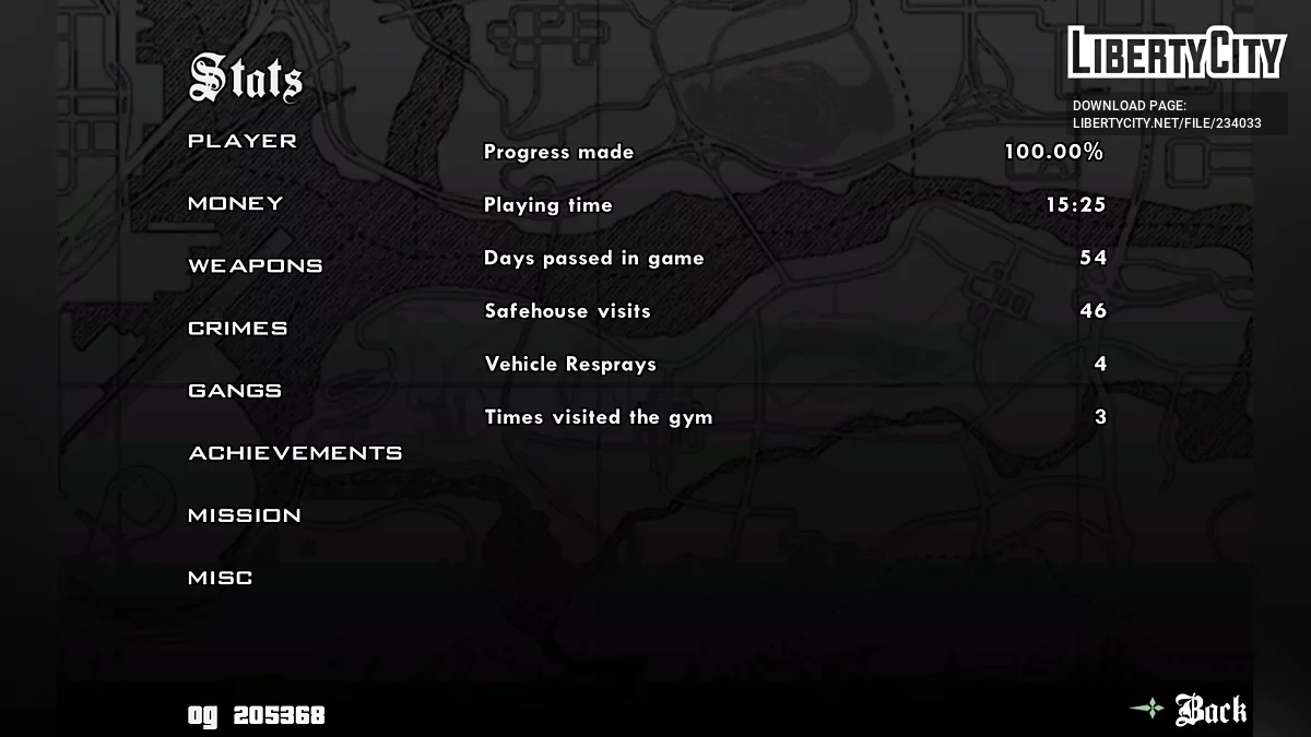 Стопроцентное спидран-сохранение / GTA San Andreas (iOS, Android)