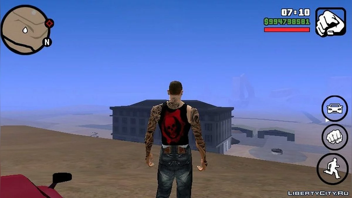 Белый скин для Си Джея + татуировки / GTA San Andreas (iOS, Android)