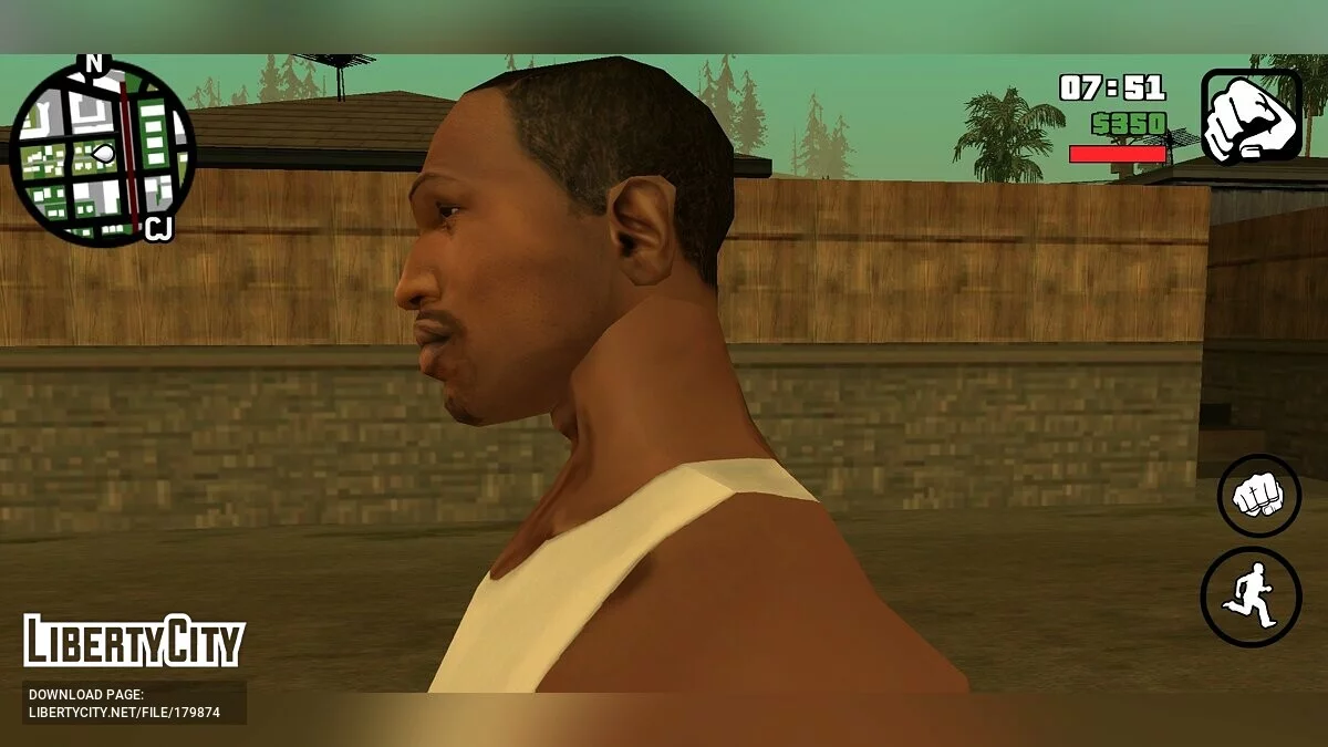 Улучшенные текстуры Сиджея / GTA San Andreas (iOS, Android)
