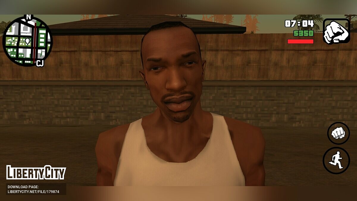 Скачать Улучшенные текстуры Сиджея для GTA San Andreas (iOS, Android)