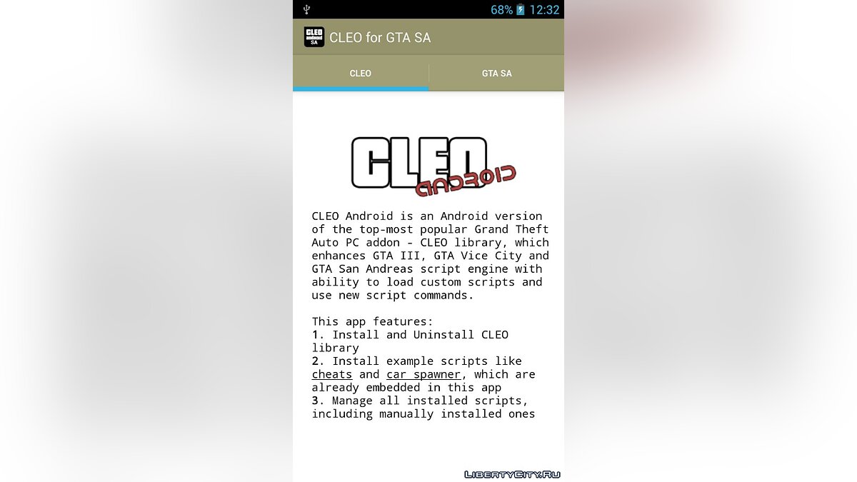 Скачать Библиотека CLEO 1.1.0 (для Android) для GTA San Andreas (iOS,  Android)