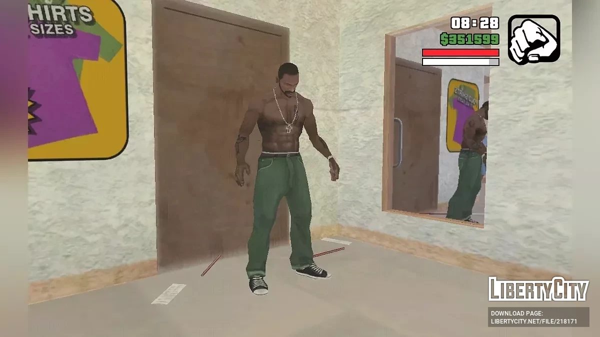 Обновлённые текстуры джинсов для Си-Джея / GTA San Andreas (iOS, Android)