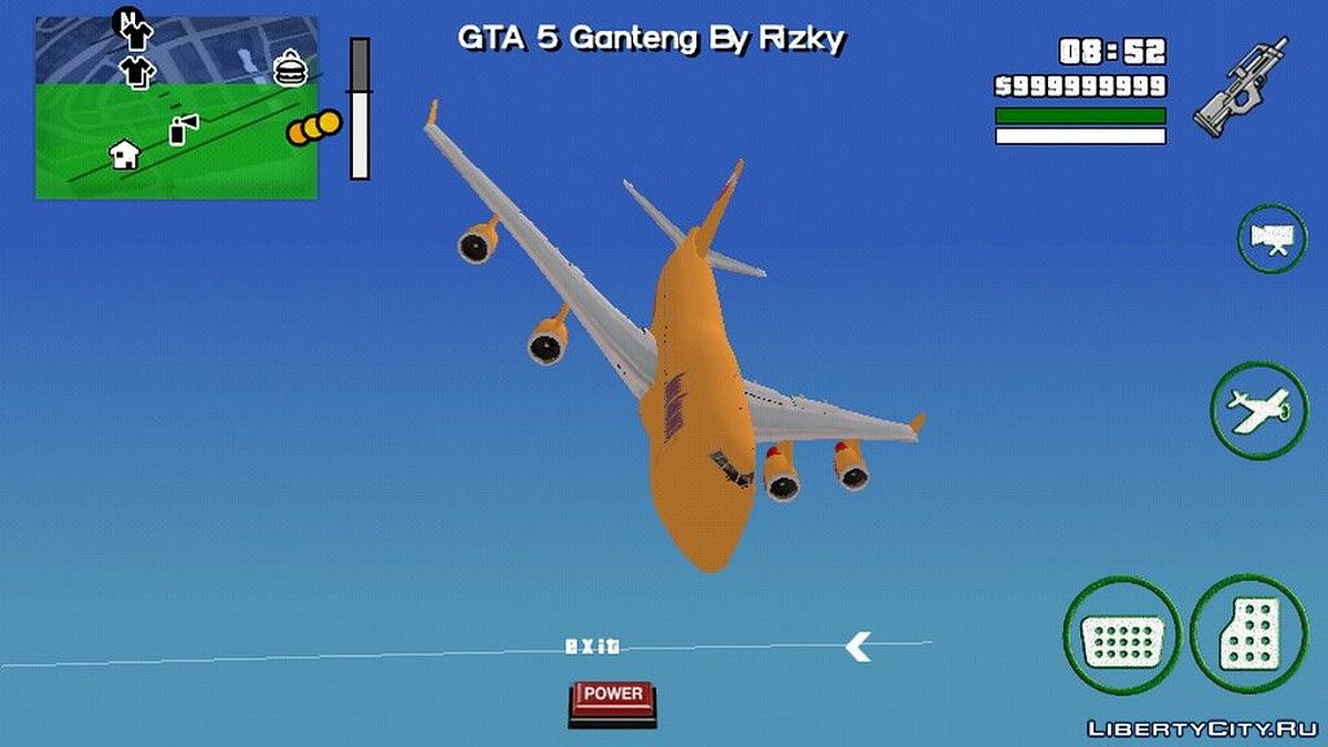 Скачать Самолет Боинг с раскраской Adios Airline для GTA San Andreas (iOS,  Android)