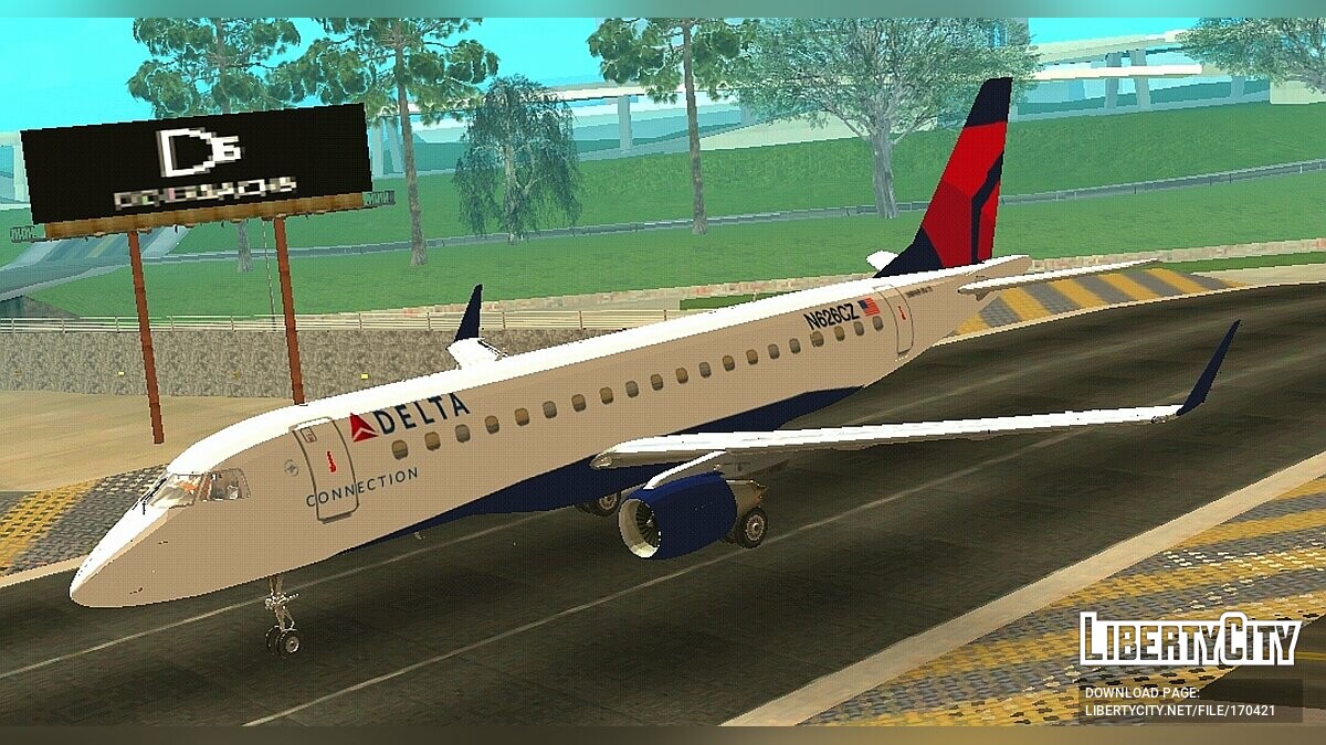 Embraer E-Jet 175 - Delta Airlines для GTA San Andreas (iOS, Android) - Картинка #2