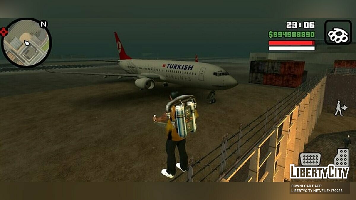 Скачать THY Boeing 737-800 для GTA San Andreas (iOS, Android)