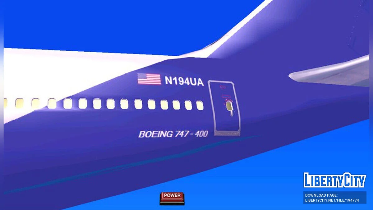 Boeing 747-400 / GTA San Andreas (iOS, Android)