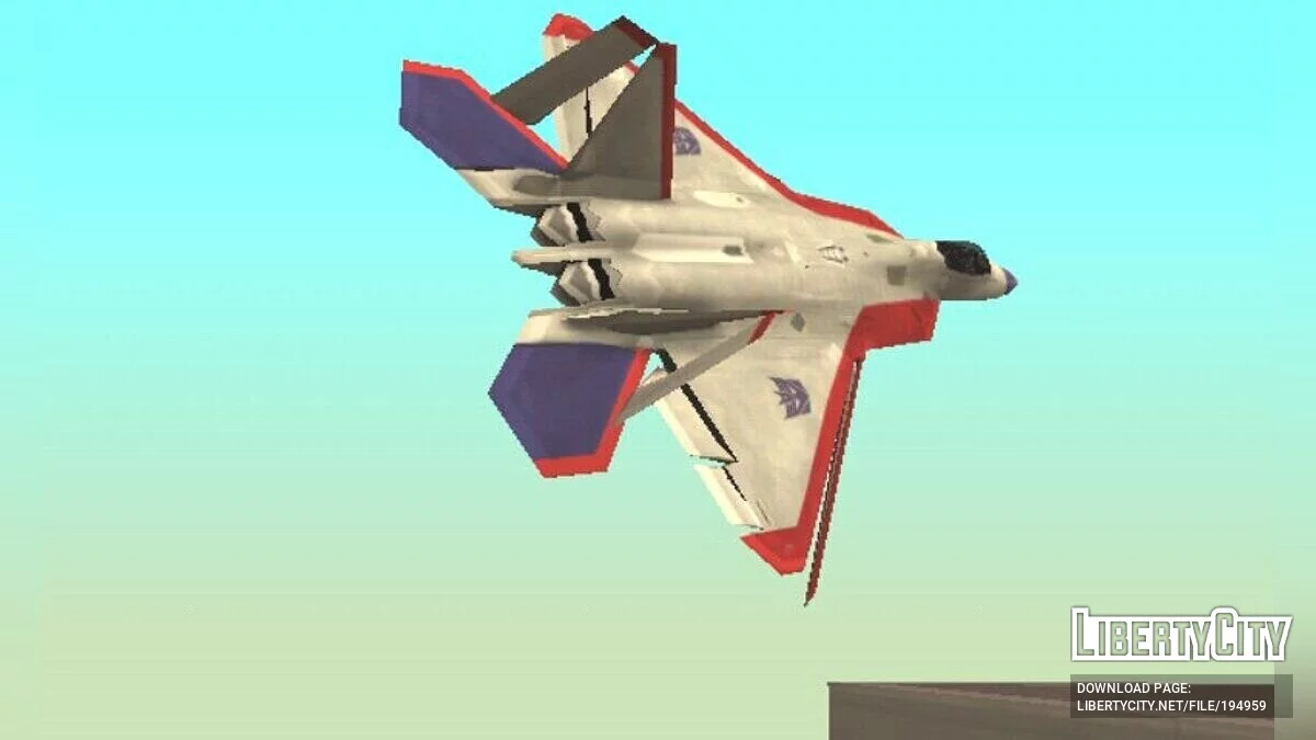 F-22 Raptor Old Starscream Decepticon / GTA San Andreas (iOS, Android)
