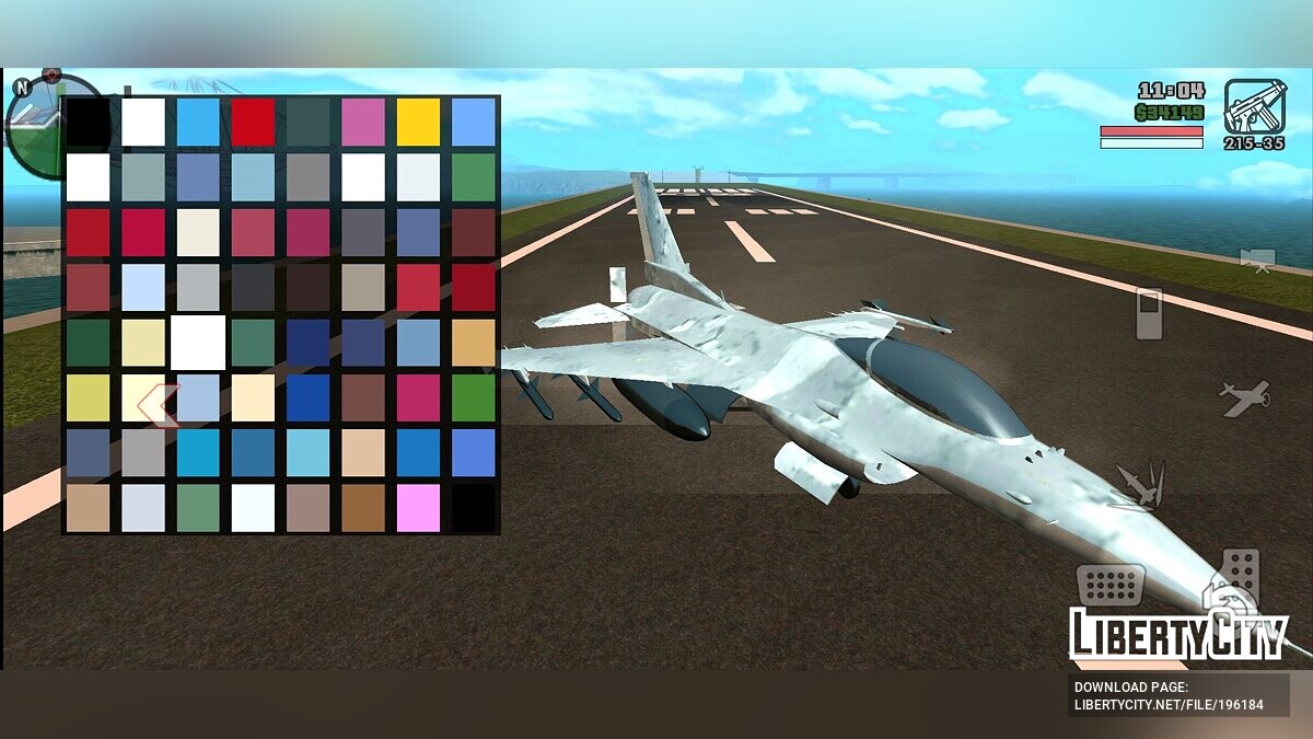 Скачать F-16 [только DFF] для GTA San Andreas (iOS, Android)