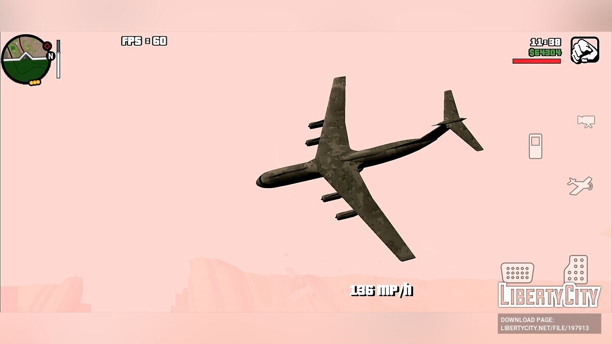 Скачать Lockheed C-141 [только DFF] для GTA San Andreas (iOS, Android)