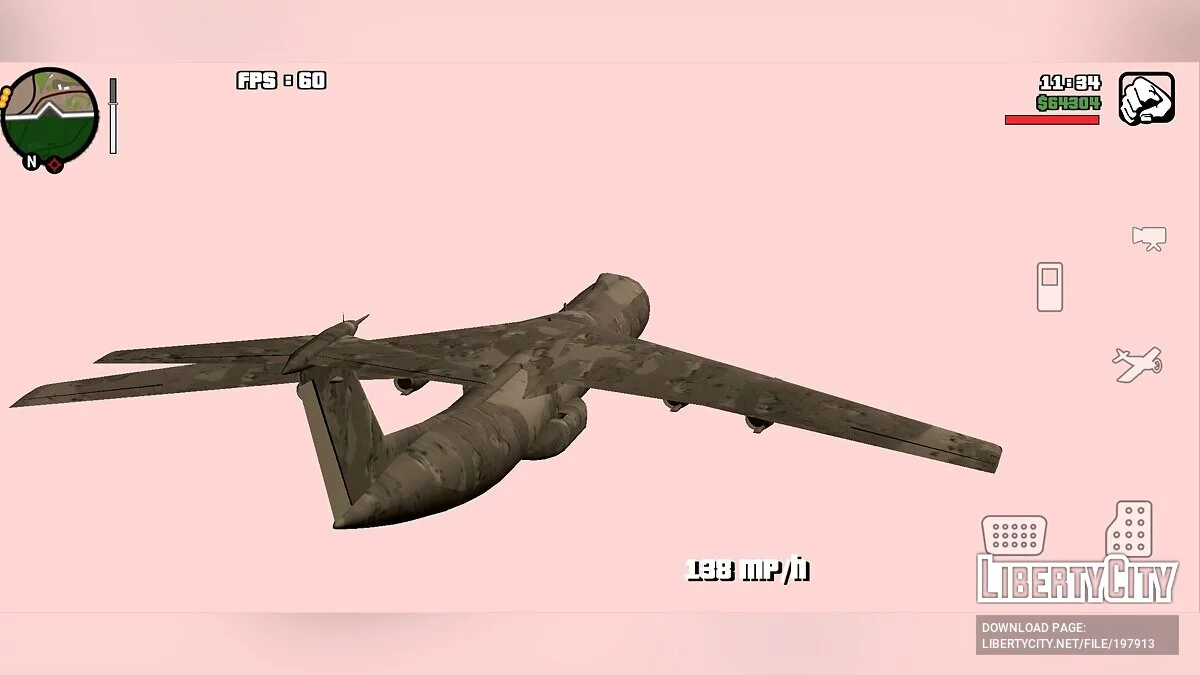 Lockheed C-141 [только DFF] / GTA San Andreas (iOS, Android)