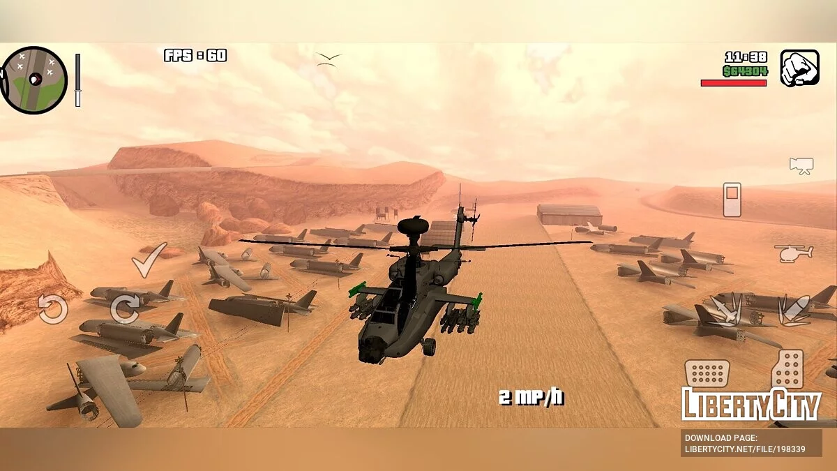 Boeing AH-64 Apache / GTA San Andreas (iOS, Android)
