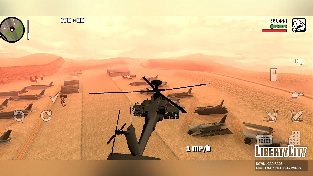 Boeing AH-64 Apache / GTA San Andreas (iOS, Android)