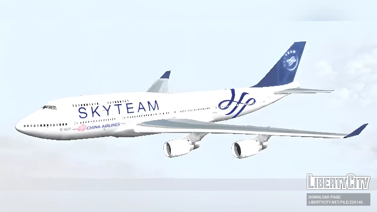 China Airlines Skyteam Boeing 747 / GTA San Andreas (iOS, Android)