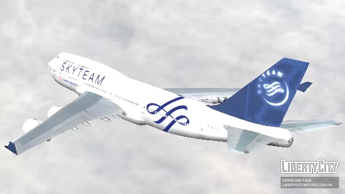 China Airlines Skyteam Boeing 747 / GTA San Andreas (iOS, Android)