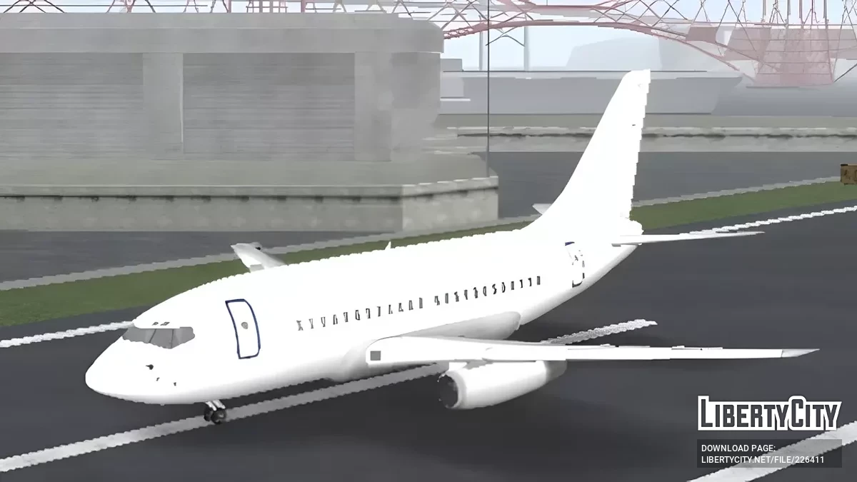 Plain White Boeing 737-200 / GTA San Andreas (iOS, Android)