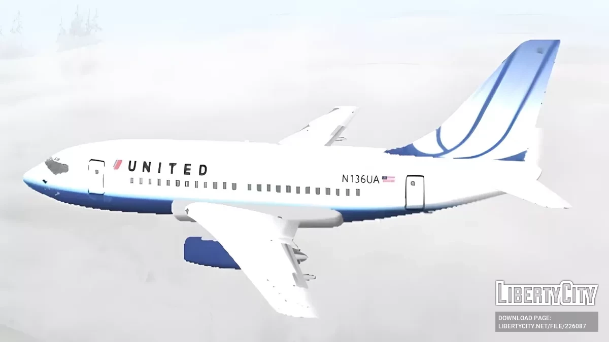 United Blue Tulip Boeing 737-200 / GTA San Andreas (iOS, Android)