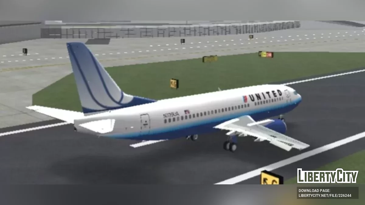 United Blue Tulip Boeing 737-300 / GTA San Andreas (iOS, Android)