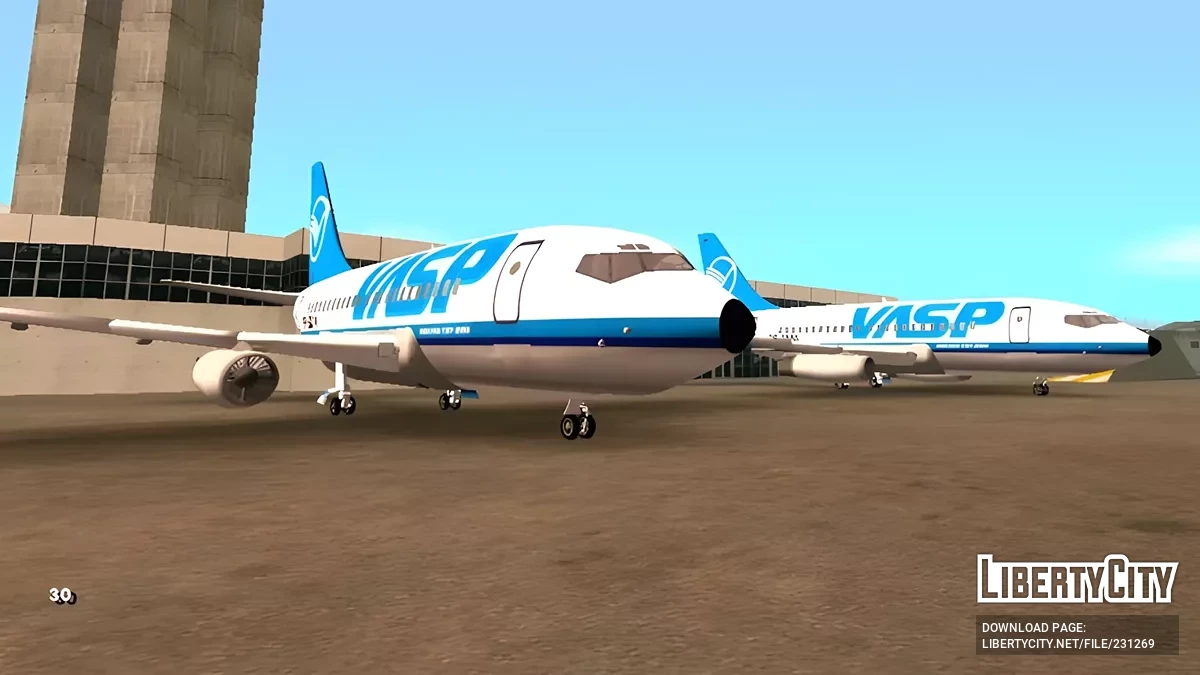 Boeing 737-200 VASP Airlines / GTA San Andreas (iOS, Android)
