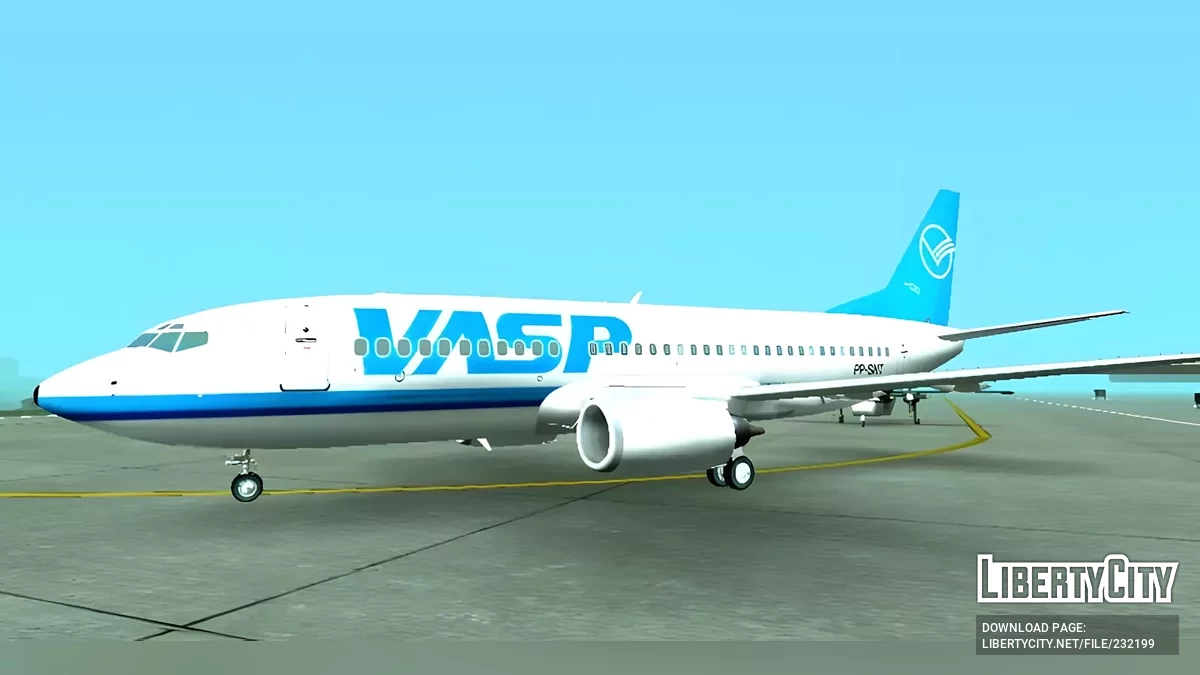 Boeing 737-300 VASP Airlines / GTA San Andreas (iOS, Android)