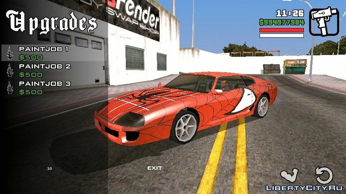 Раскраска в стиле Человека-Паука для Jester / GTA San Andreas (iOS, Android)