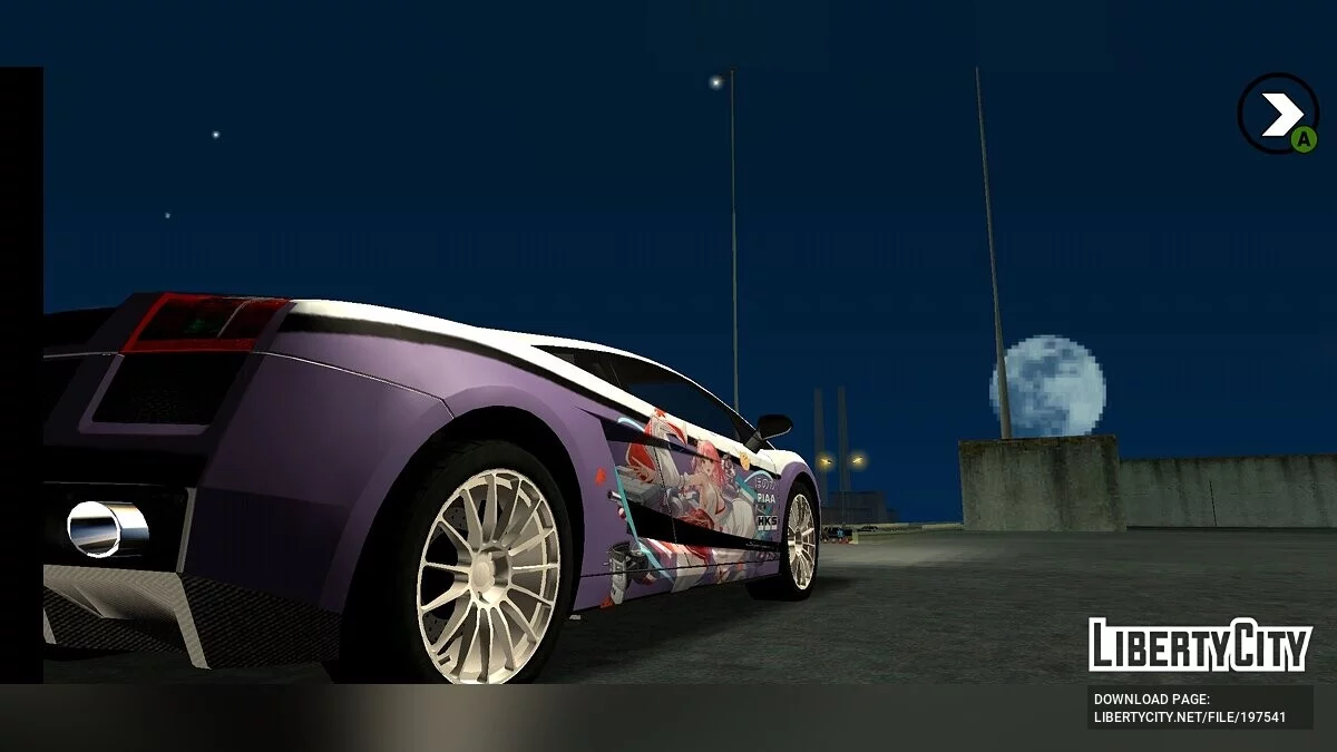 Винил с Azur Lane и Dead Or Alive для Lamborghini Gallardo / GTA San Andreas (iOS, Android)