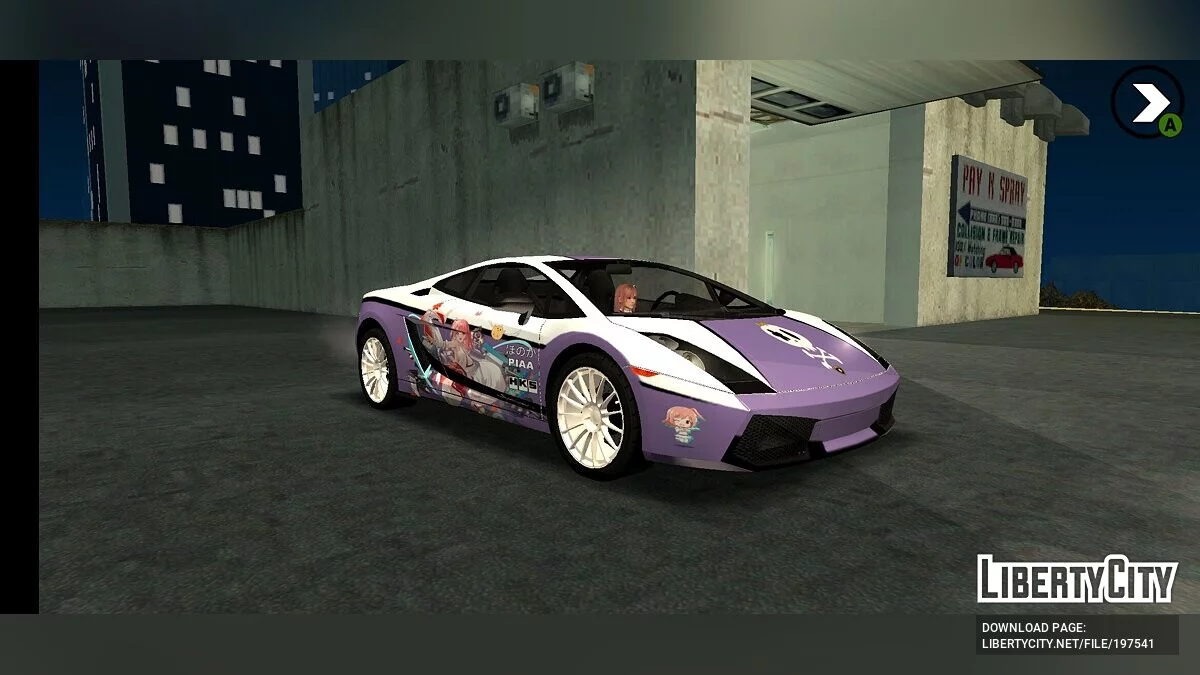 Винил с Azur Lane и Dead Or Alive для Lamborghini Gallardo / GTA San Andreas (iOS, Android)