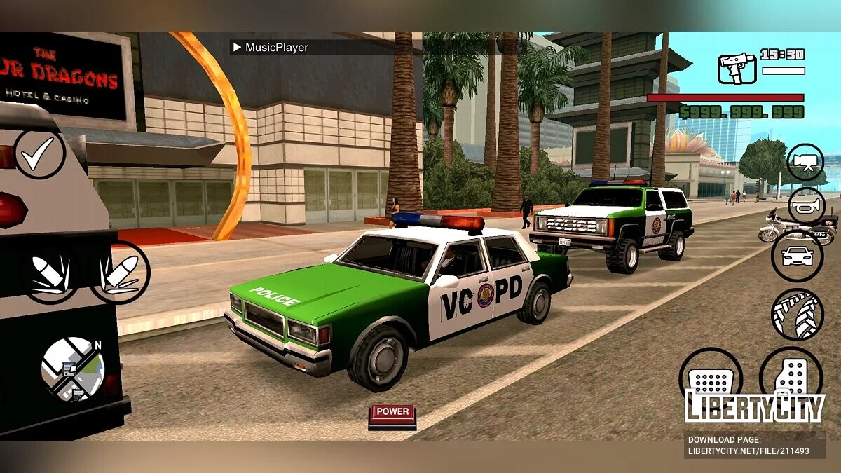 Ретектур полицейских машин под VCPD / GTA San Andreas (iOS, Android)