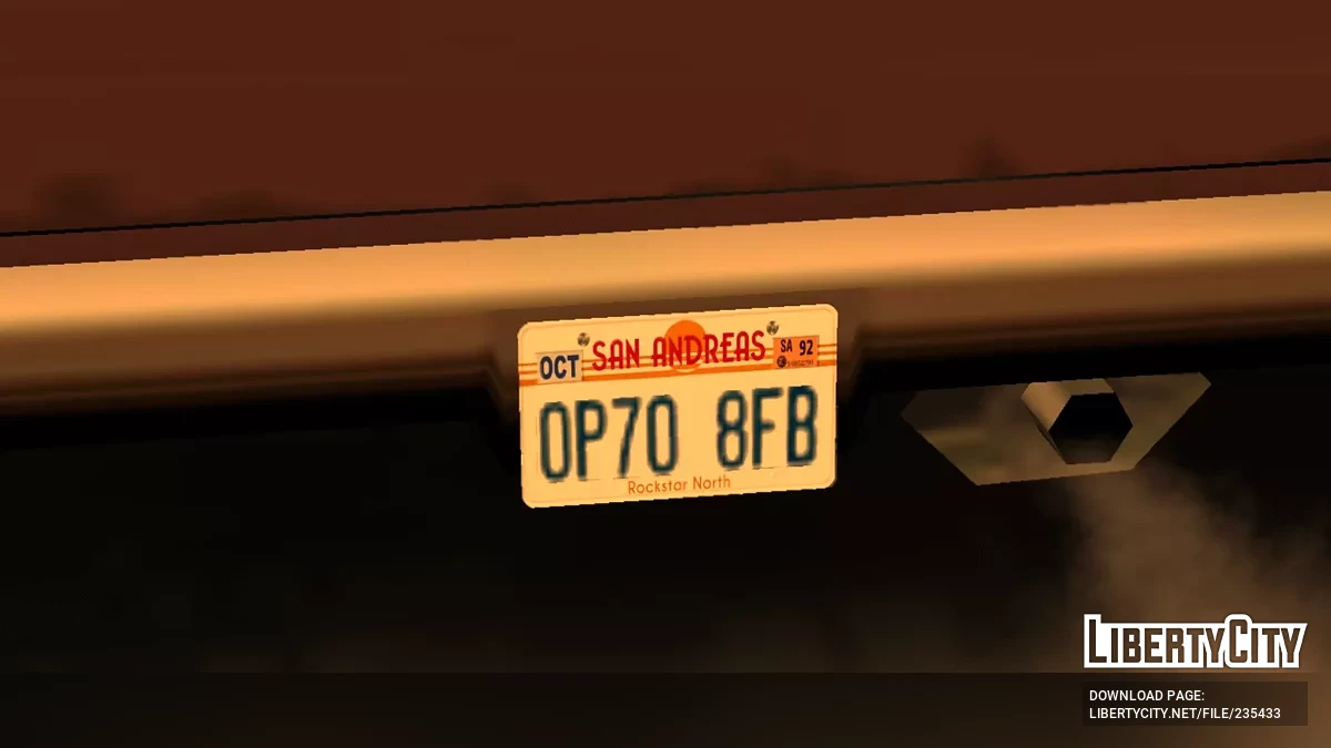 Улучшенные номерные знаки / GTA San Andreas (iOS, Android)