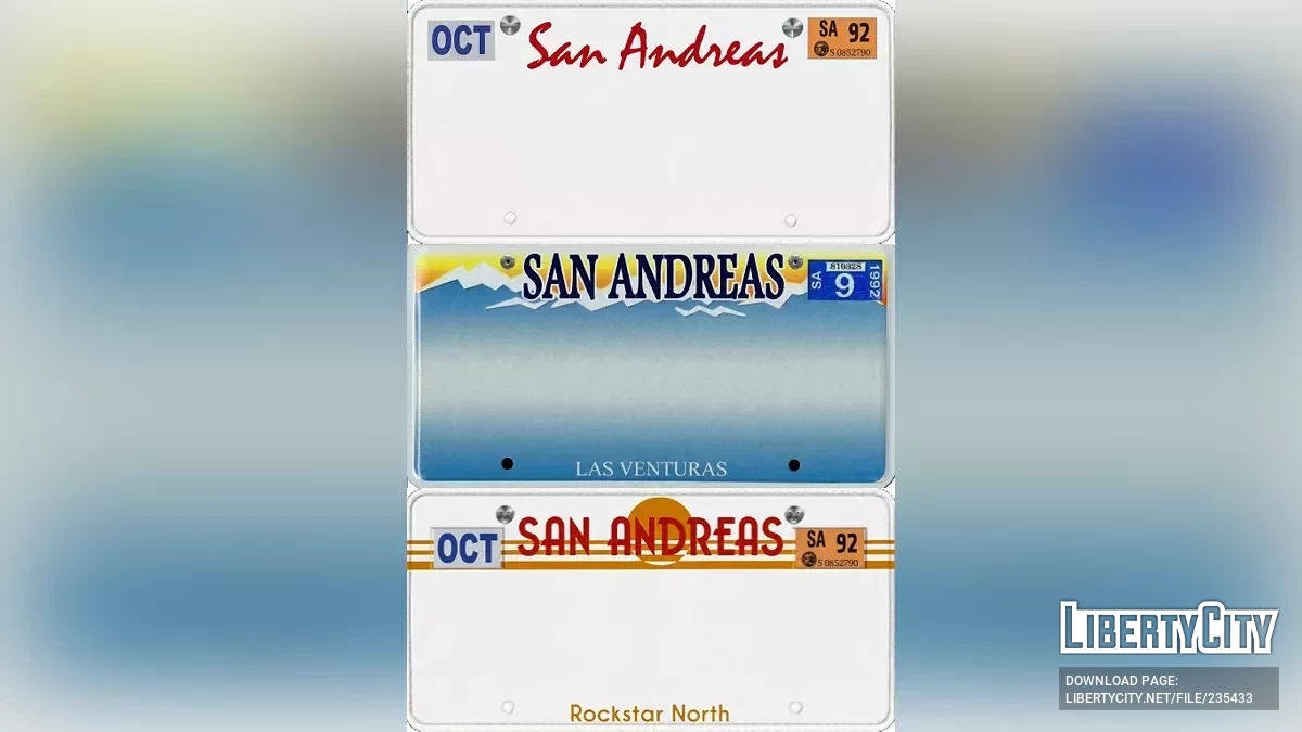 Улучшенные номерные знаки / GTA San Andreas (iOS, Android)