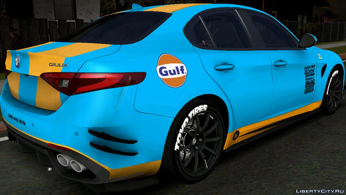 Alfa Romeo Giulia Gulf / GTA San Andreas (iOS, Android)
