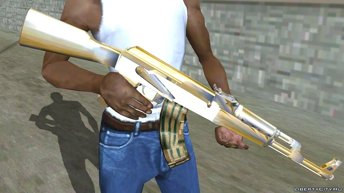 Ak47 Style Golden (только DFF) / GTA San Andreas (iOS, Android)