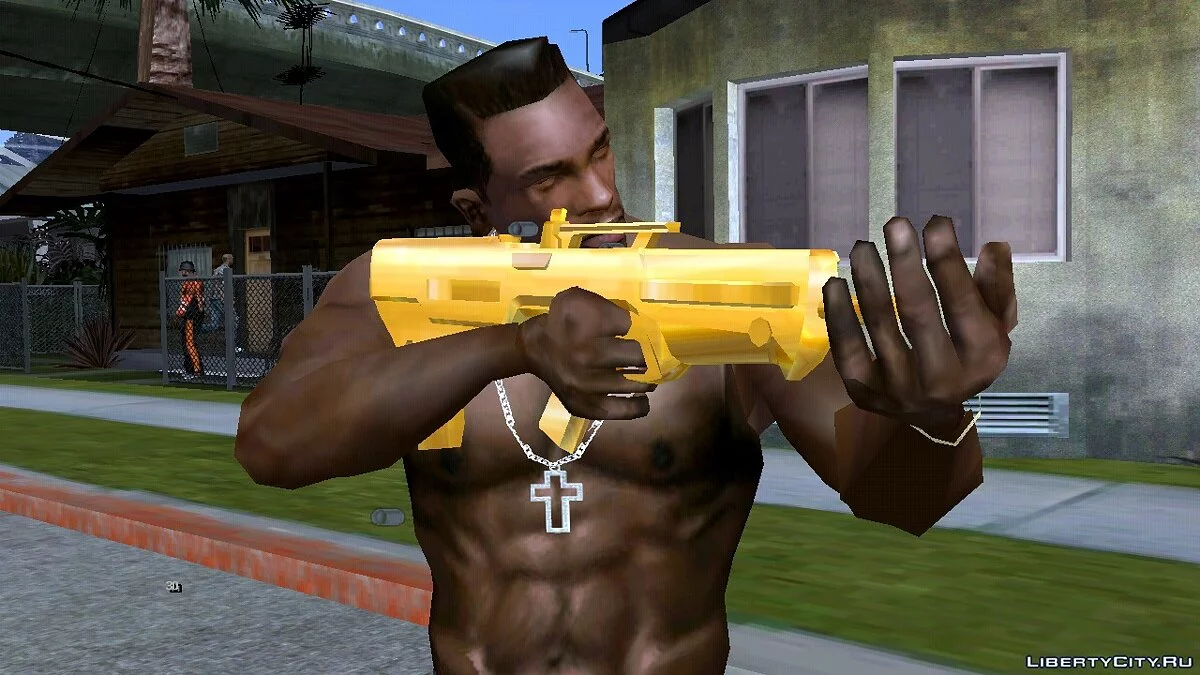 Золотой Advanced Rifle из GTA 5 (только DFF) / GTA San Andreas (iOS, Android)