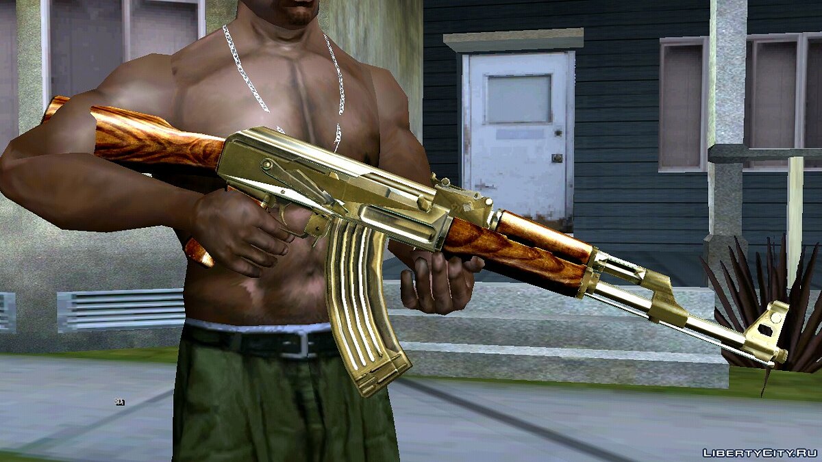 Скачать Золотой АК-47 для GTA San Andreas (iOS, Android)