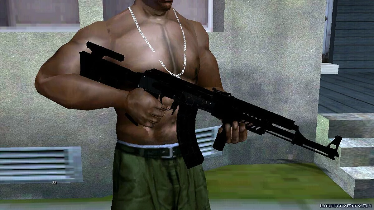 AK-47 Tactical (Своя анимация) / GTA San Andreas (iOS, Android)