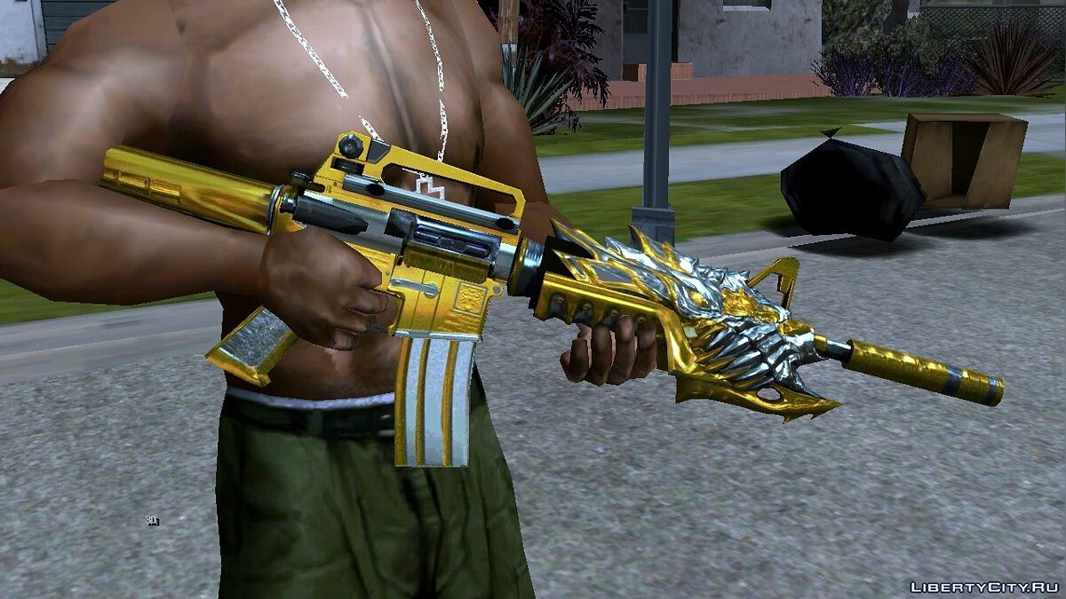 Скачать CF M4A1-S Beast Noble Gold для GTA San Andreas (iOS, Android)