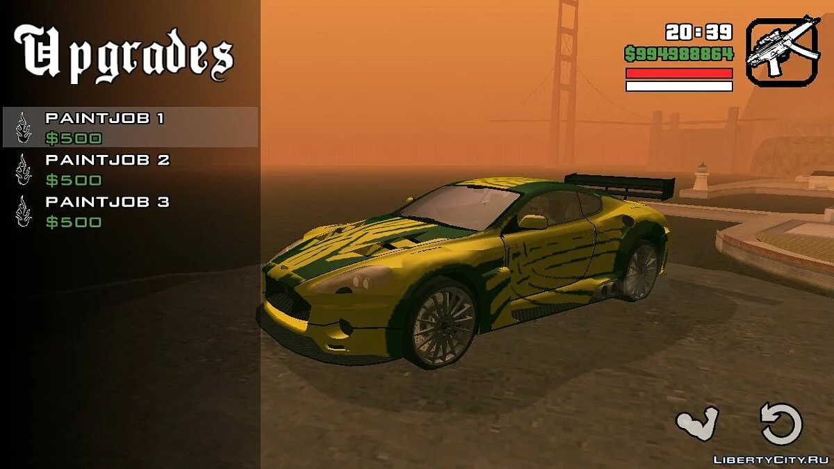 Ronnie's Aston Martin DB9 из NFS:MW / GTA San Andreas (iOS, Android)