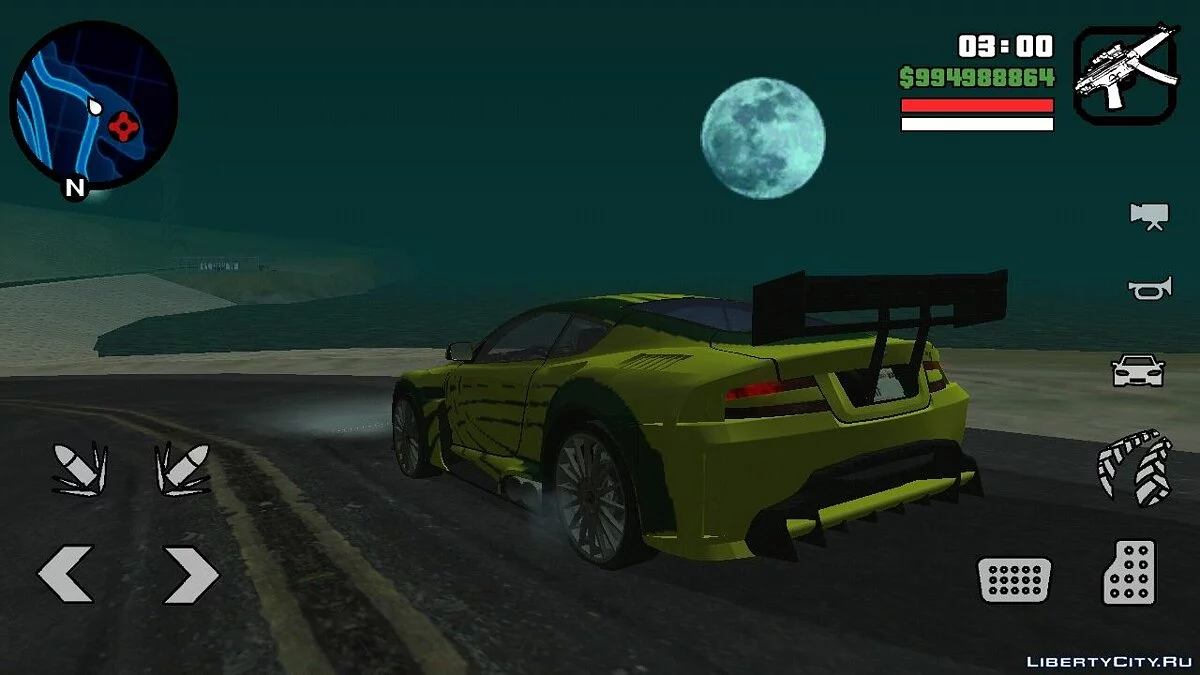Ronnie's Aston Martin DB9 из NFS:MW / GTA San Andreas (iOS, Android)