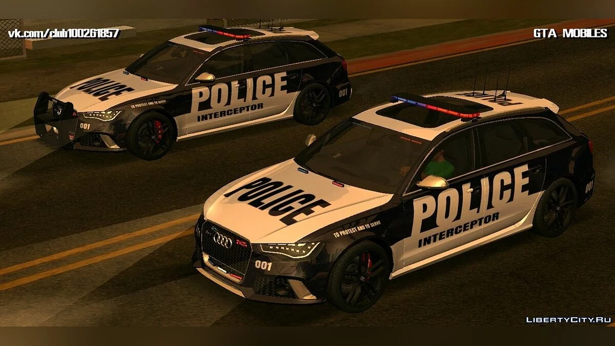 Audi RS6 Avant (Гражданская и полицейская версии) / GTA San Andreas (iOS, Android)